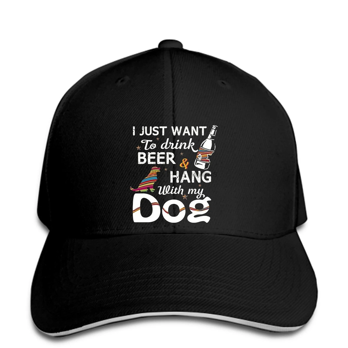 Летняя модная бейсбольная кепка с надписью «Hot Drink Beer And Hang With My Dog»
