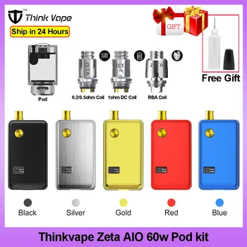 

Original Think Vape ZETA AIO 60W Pod vape Kit RBA MESH Regular Coil box mod 3ml tank e-cigarette VS Smoant Pasito Drag 2 kit