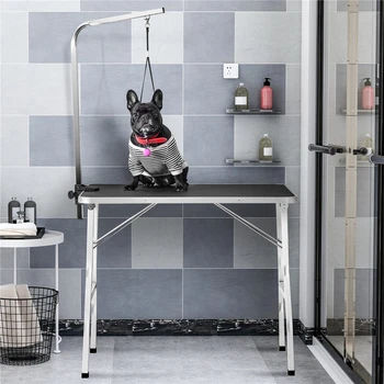 

Pet Products Pets Steel Suspension Grooming Bracket with Sling adjustable Metal Table arm Support Dog Cat Holder Bath Desk