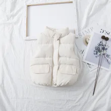 Детский утепленный хлопковый жилет со стоячим воротником г., стиль, западный стиль, зимняя одежда для мальчиков детское короткое пальто