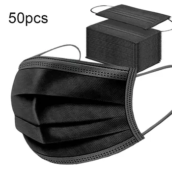 

50Pcs Disposable Breathable Anti Bacteria Dustproof Protection Mouth Face Mask Protection Mouth Face Mask Protection Face Mask