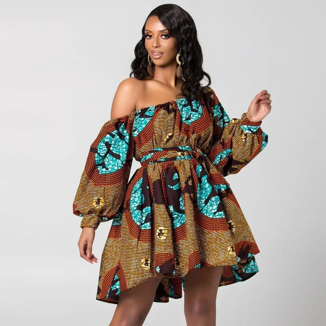 Ibe Sexy Off Shoulder African Dress - Image 4