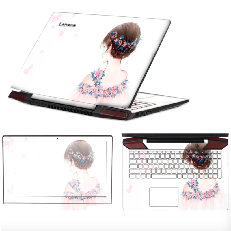Красивая трехсторонняя наклейка для ноутбука Dell / Lenovo MacBook /Acer/HP/Asus/Alienware/наклейка