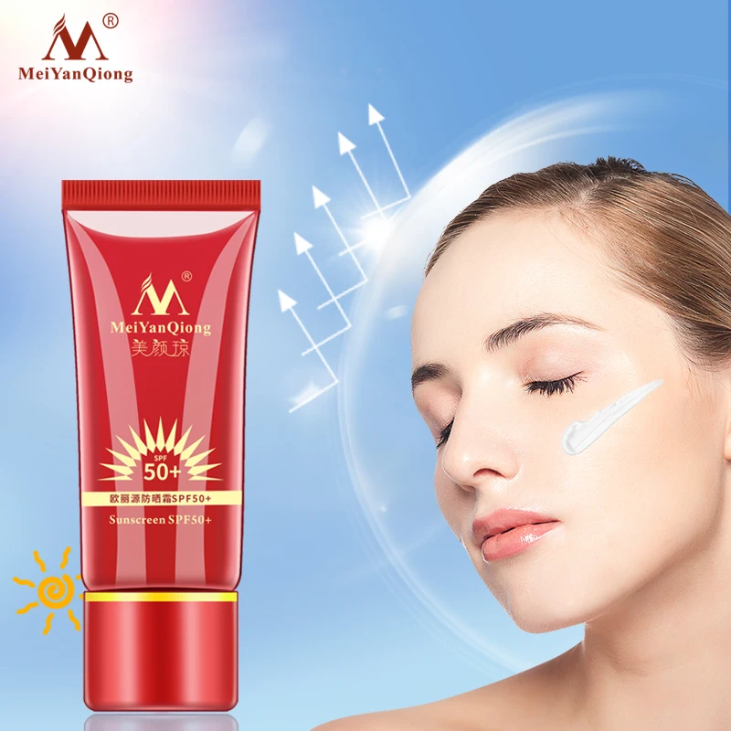 MeiYanQiong-protector solar SPF50 +, reparación blanqueadora, bloqueador solar, crema protectora de la piel, crema hidratante aislante antisensible al aceite