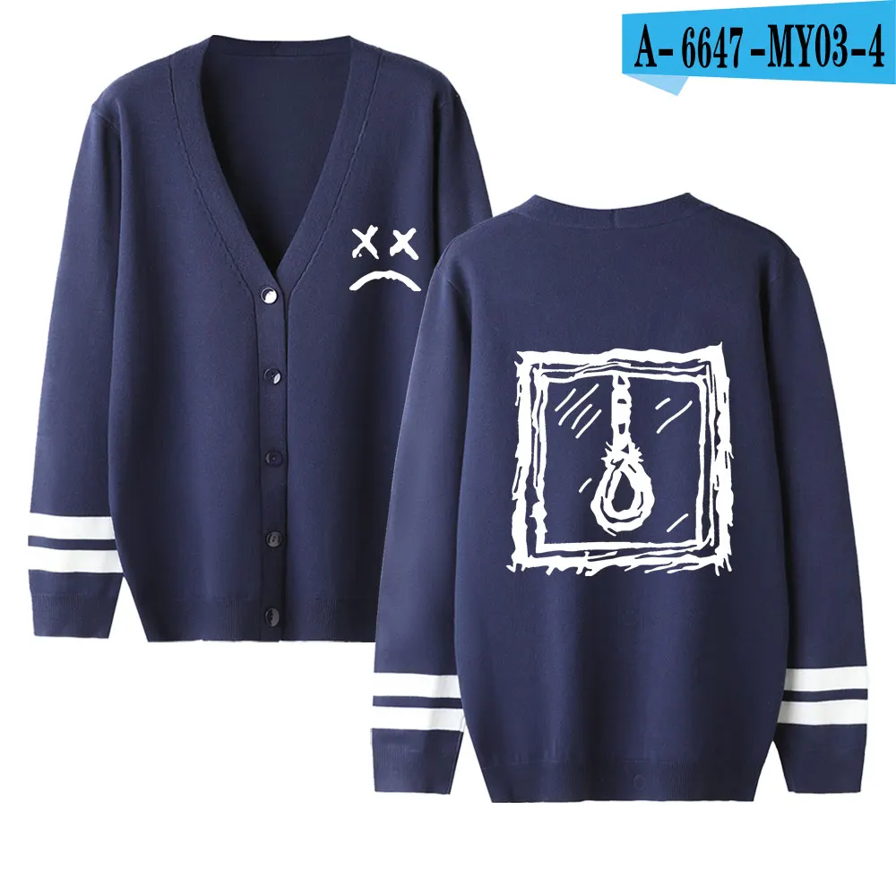 navyblue Lil открытый женский свитер кардиган Aikooki модный Повседневный свитер Харадзюку lil открытый популярный v-образный вырез розовый свитер Повседневный Топ - Цвет: navyblue