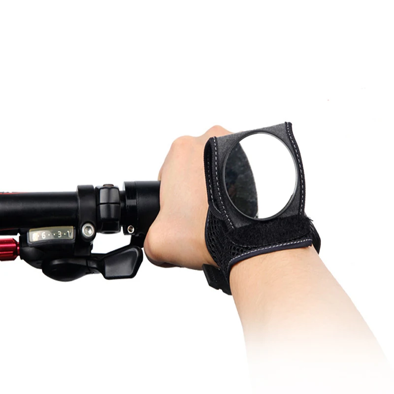 Bicycle Back Wrist Mirror Cycling Wrist Band Strap Reflex Rear View