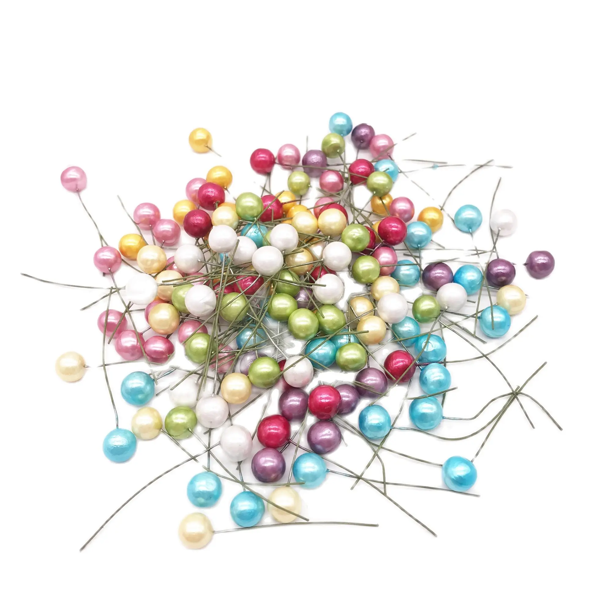

20pcs Plastic Pearl Artificial Stamen Bacca Flower For Wedding Decoration DIY Scrapbooking Decorative Wreath Pistil Flowers