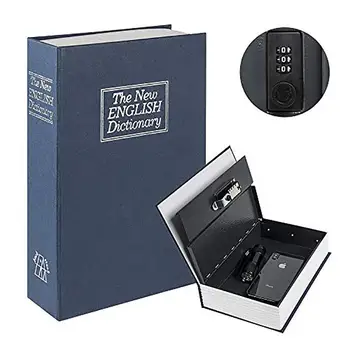 

DishyKooker Creative Simulation Book Shaped Insurance Box English Dictionary Book Safe Medium Car Storage Box