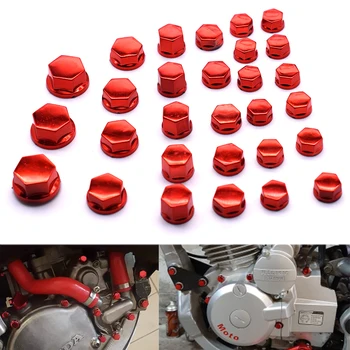 

30Pcs/set Motorcycle Decorative Screw Cap Electroplated plastic For Honda CB600 599 919 CBR600 250 400 Hornet 250 VTR 250 VFR400