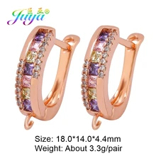  Juya DIY Earwire Fixtures Shvenzy Gold/Silver Color Earring Hooks Accessories For Handmade Luxury Dangle Women's Earring Making 