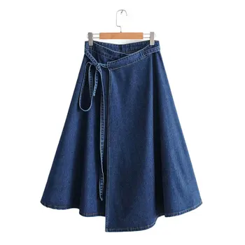 

Spring autumn skirt 2020 new women fashion skirt high waist wild denim skirt femme midi skirts women clothes Dropshipping