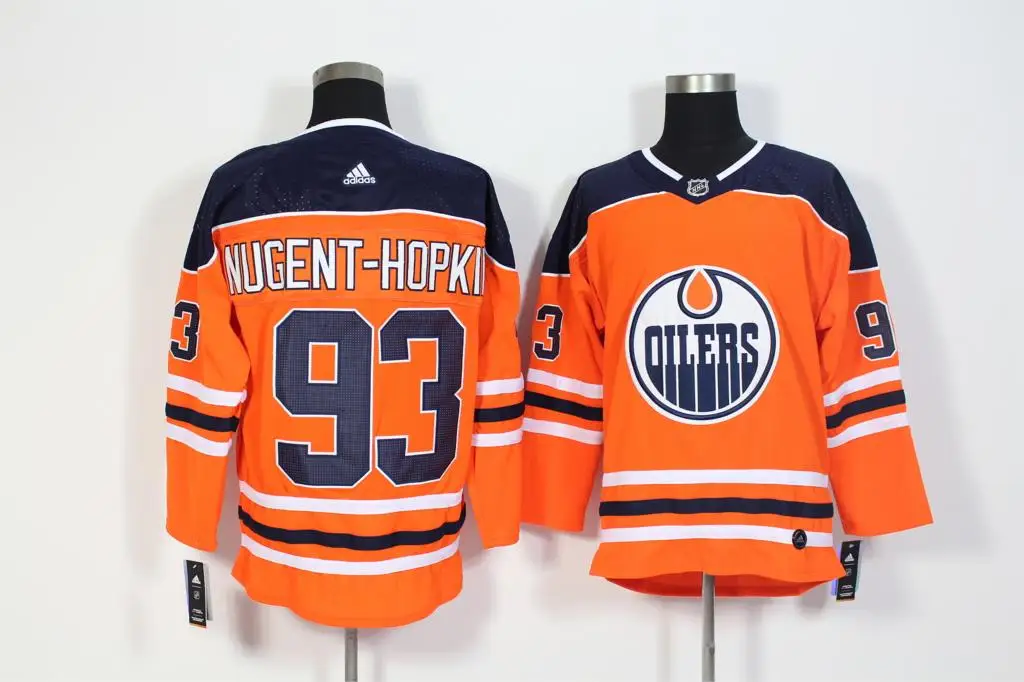 Все сшитые новые мужские Edmonton Connor McDavid Leon Draisaitl Wayne Gretzky LUCIC NUGENT-HOPKIN майки - Цвет: Зеленый