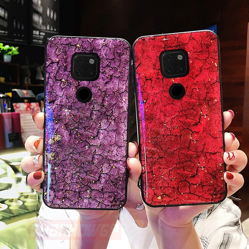 Роскошный блестящий Мраморный чехол для Huawei P8 P9 Lite 2017 P10 Mate 20 10 Pro Honor 8 9 7X Nova 2i 3i 4 Shell