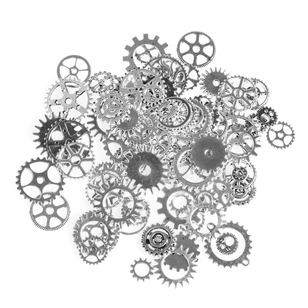 1 Pack 100g Mix Alloy Mechanical Steampunk Cogs & Gears Diy Accessories New S08