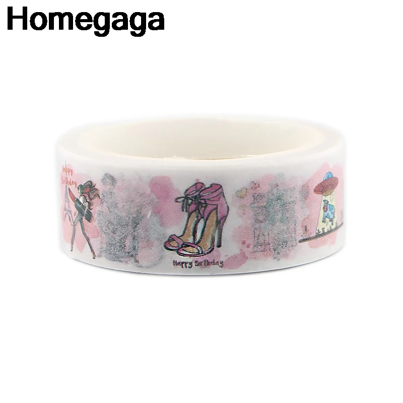 Homegaga стиль Парижа иллюстрация Дети Забавный альбом мультфильм васи клейкие ленты diy Скрапбукинг клейкая маскирующая печатная наклейка D2340