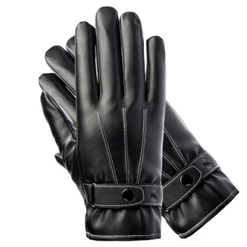 

PU Leather Touch All Smart Phones Screen Mens Warm Gloves