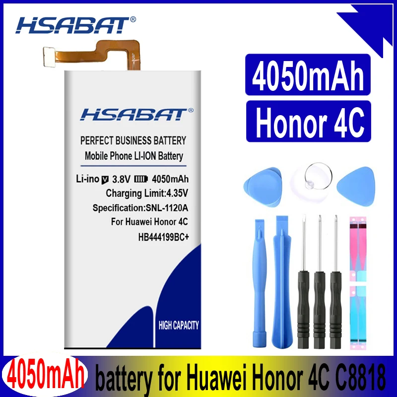 HSABAT 4050mAh HB444199EBC + аккумулятор для Huawei Honor 4C C8818|battery for huawei|battery forhuawei honor battery |
