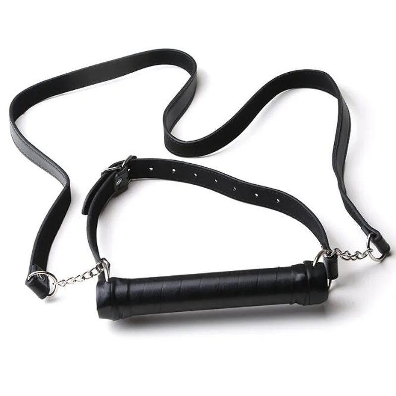 Unisex Kinky Fetish Toy Rigid Bit Gag with Leather Pony Girl Harness Rein Pet Play Game Kit Adult Slave Sex Products | Красота и