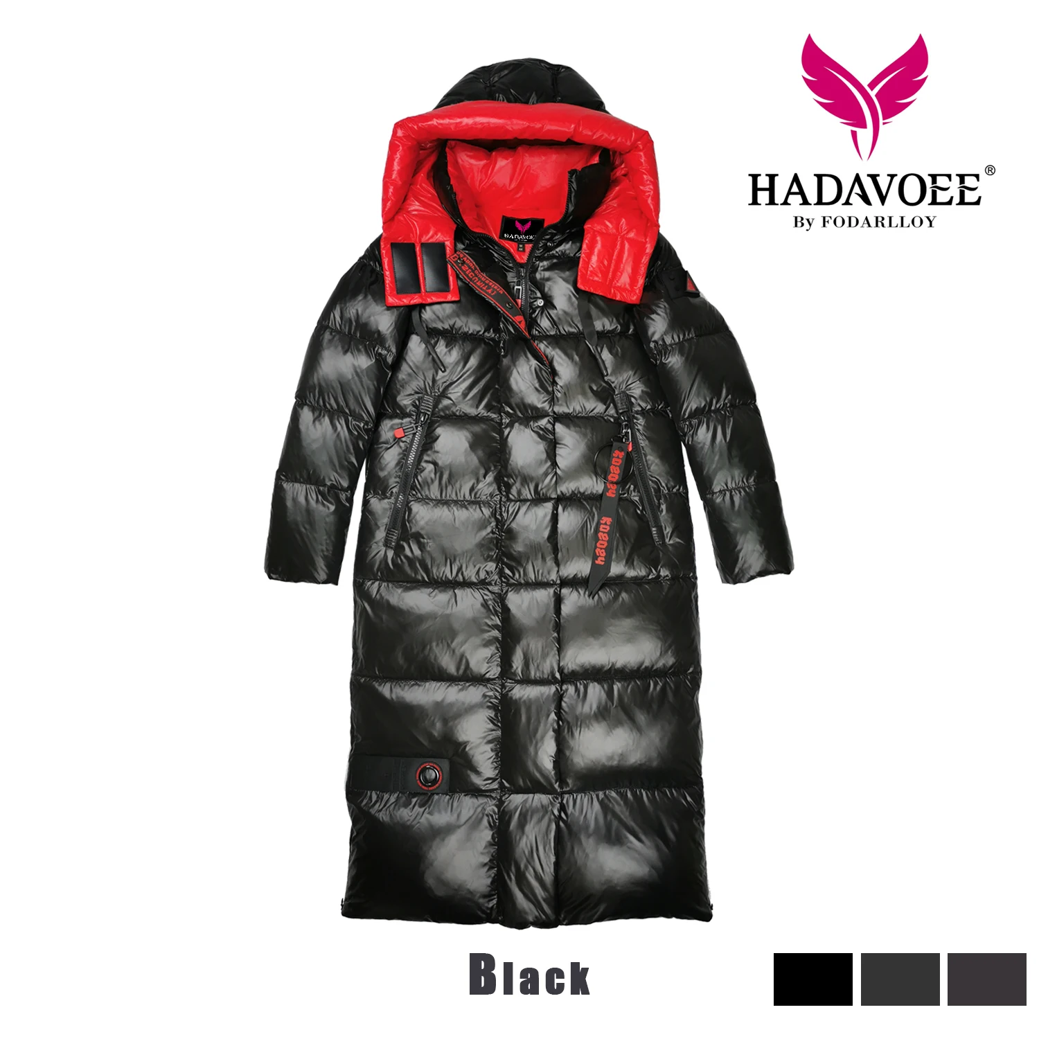 Goedkoop HADAVOE2019 Hot Jas Jas Winter Vrouwen Hooded Warme Parka Hight Kwaliteit Vrouwelijke Nieuwe Winter Collectie Modieuze Warme Jas