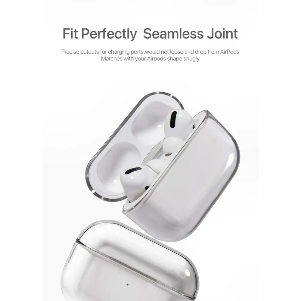 Apple AirPods Pro Чехол прозрачный держатель AirPod чехол кристально чистый жесткий для ПК