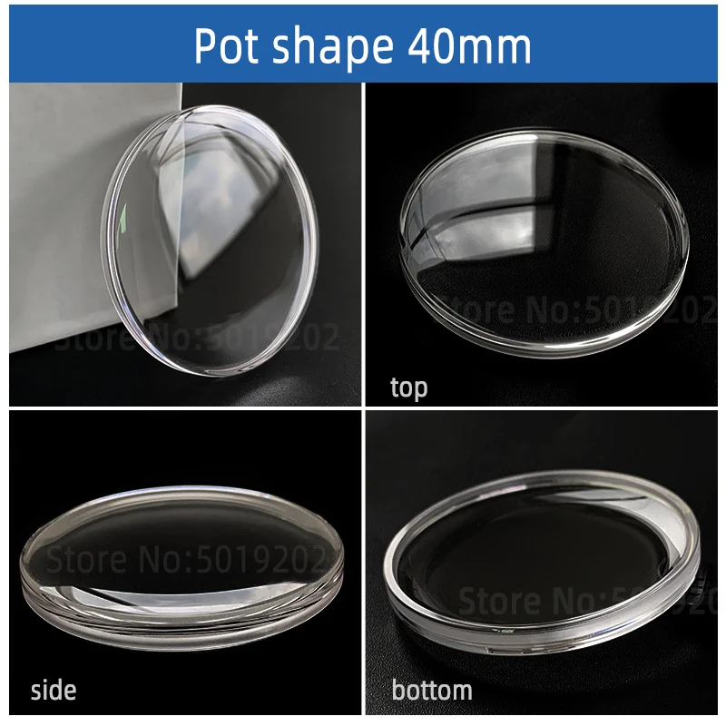Divers Glass Super Dome plexy chrome Vetro armato Sub n° 320 diametro 32,0mm NOS