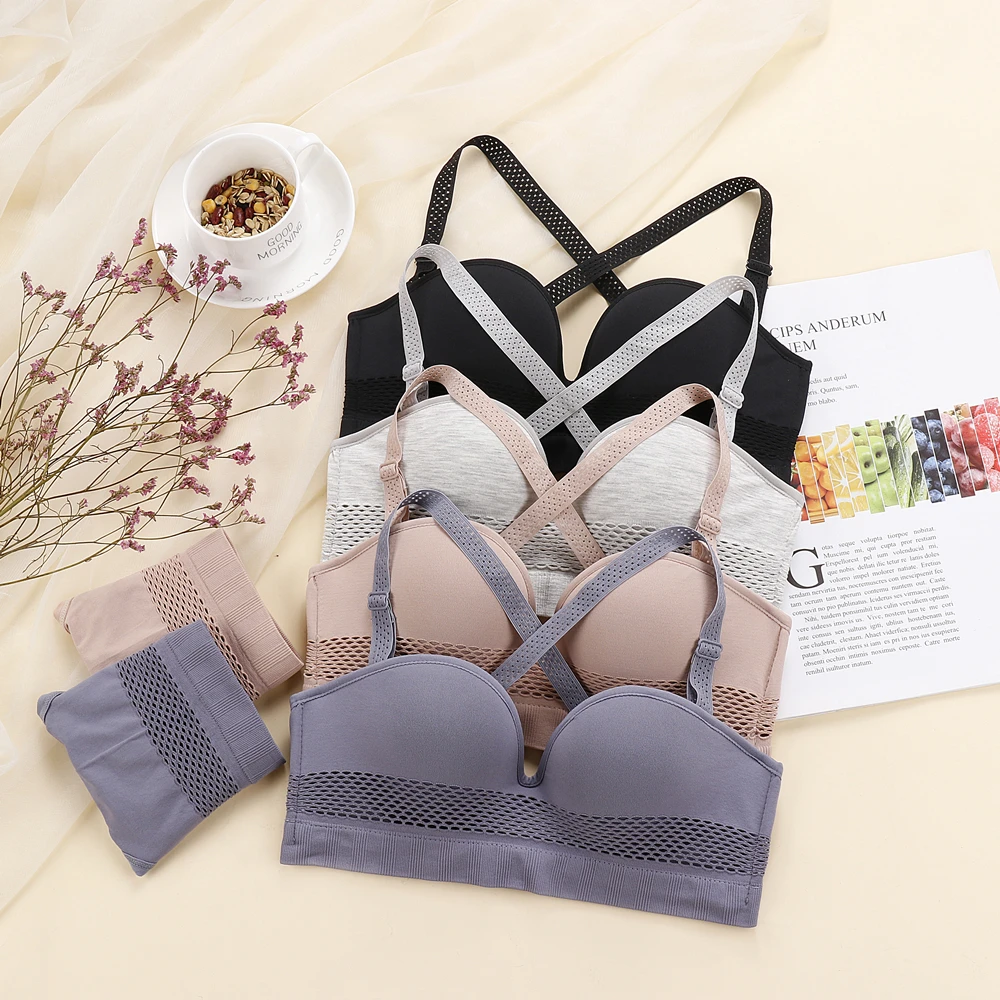 Сексуальный бюстгальтер новый сплошной цвет цельный с вырезом пуш ап