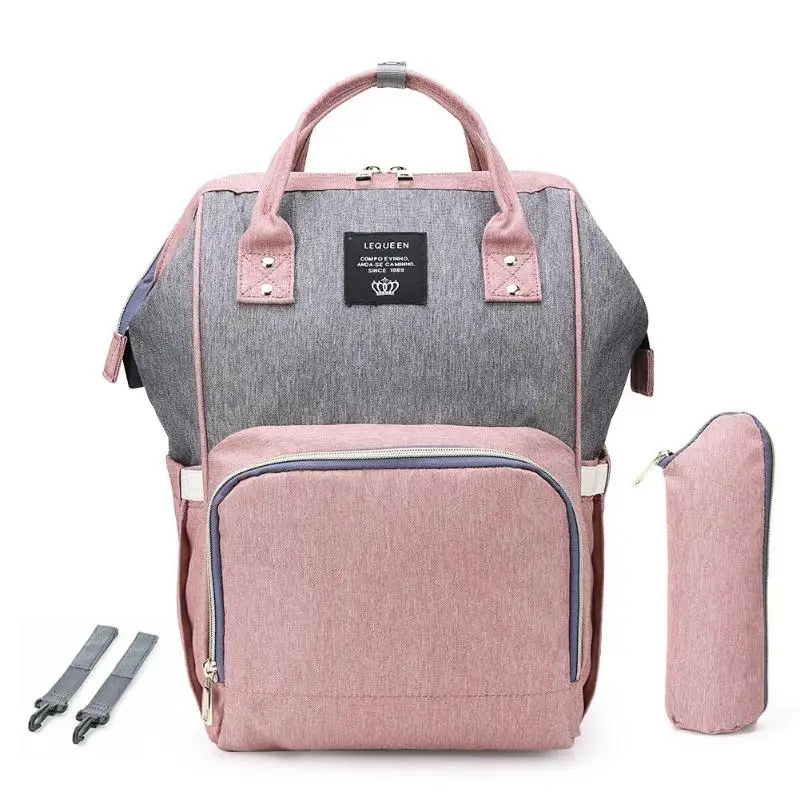 LEQUEEN модная USB сумка для подгузников для мам и мам, большой дорожный рюкзак для кормления, дизайнерская сумка для детских колясок, рюкзак для детских подгузников - Цвет: B