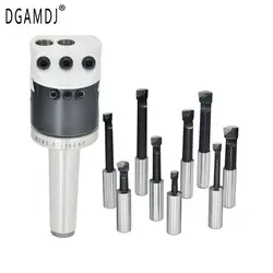 1 conjunto f1 2 polegada 50mm cabeça chata + mt2 mt3 mt4 c20 c25 r8 nt30 bt30 suporte + 9 pçs 12mm chato barra para torno cnc chato conjunto de ferramentas