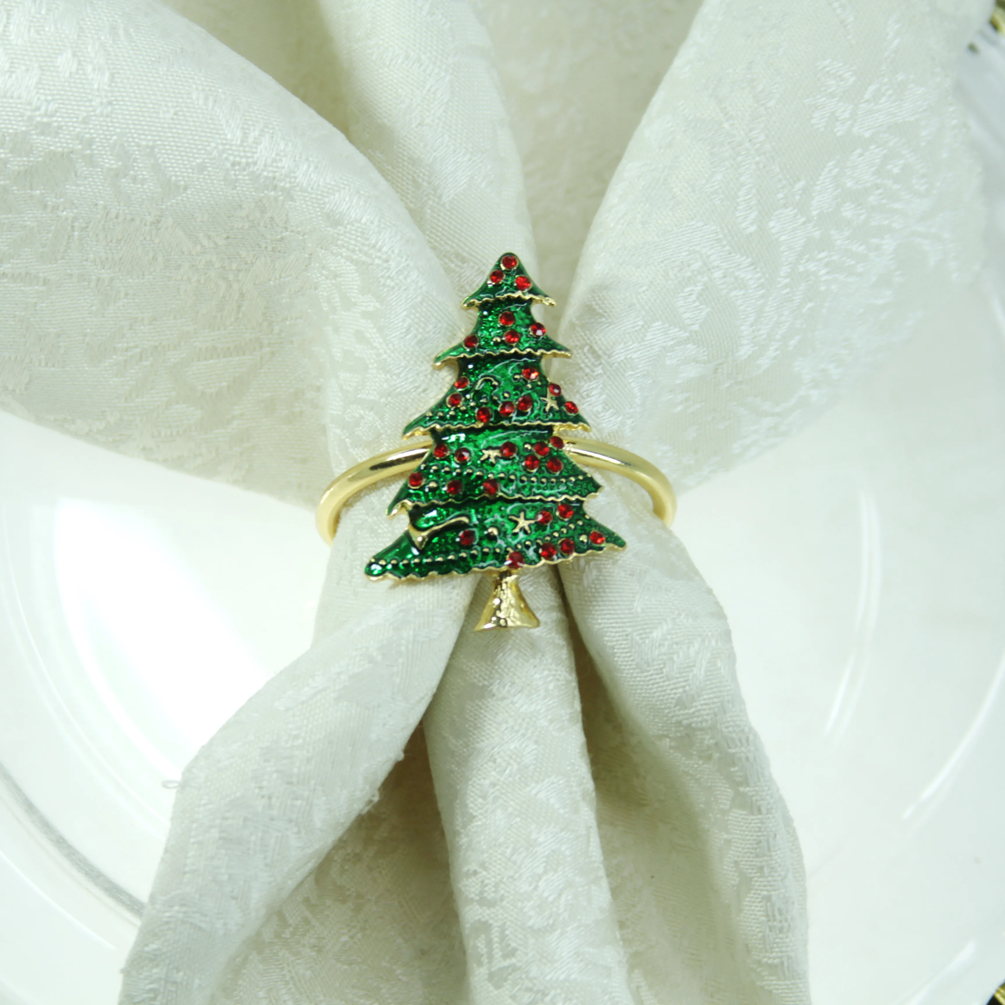 Рождественское кольцо для салфеток, объемный держатель для салфеток для праздников 12 шт qn19090401