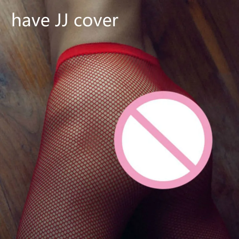 New JJ Cover Pantyhose Men's Fishnet Stockings Bottoming Sexy Pantyhose Male Underwear Mesh Grid Stockings Exotic Man Sex Tights
