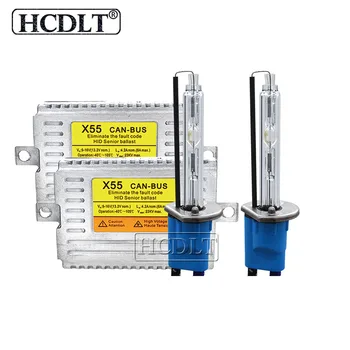 

HCDLT Original DLT No Error Canbus Ballast Kit AC 55W HID Slim Ballast D2H 9012 H1 H3 H7 H11 5500K Fast Bright Car Bulb Lamp