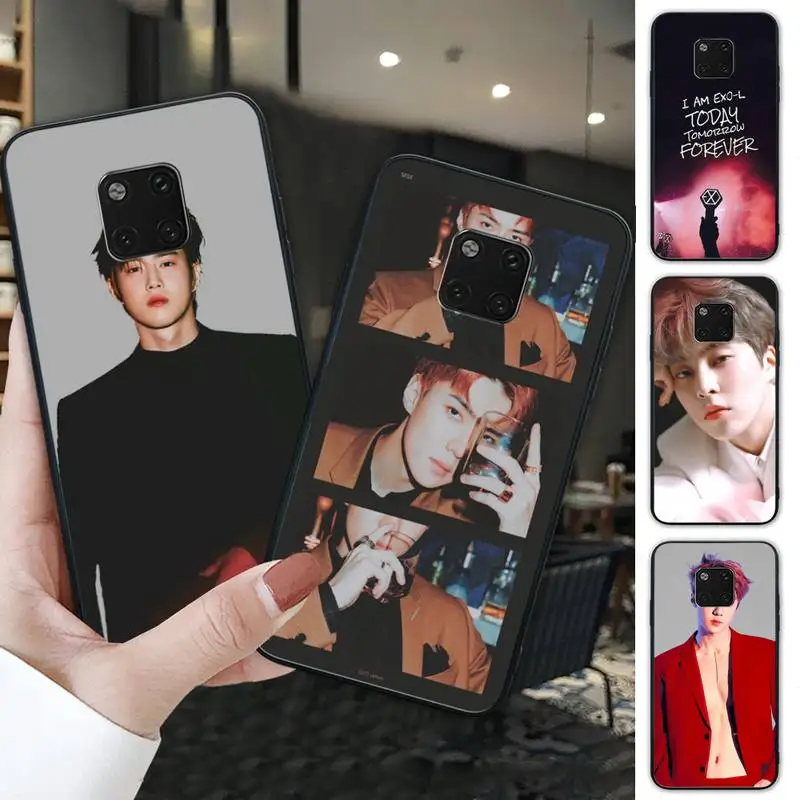 KPOP SEHUN CHANYEOL EXO Black Silicone Cover Case For Huawei Mate 9 10 20 30 Lite Pro 20X Funda | Мобильные телефоны и