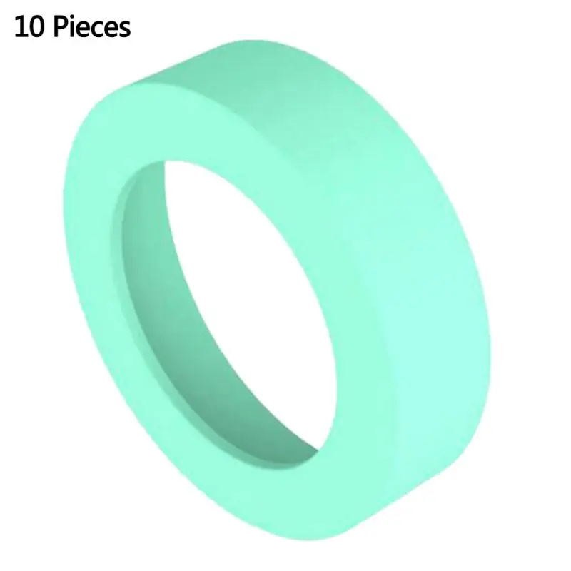 Light green 10 pcs 5 шт/10 шт Силиконовая кружка для воды коврик рукав специальная оболочка чашка нижнее кольцо износостойкая небьющаяся Нижняя крышка Подставка - Цвет: Light green 10 pcs