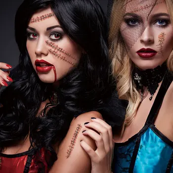 

30pcs Horrible Bloody Halloween Stickers Scar Sticker Halloween Decal Body Stickers for Halloween