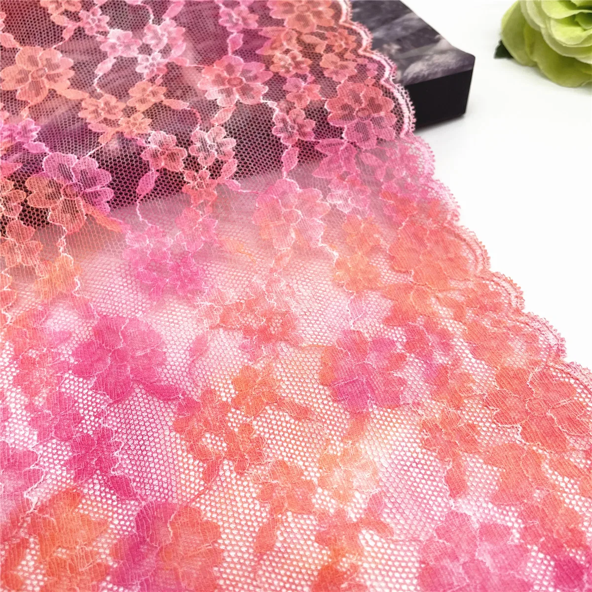 3y/lot 18cm Colorful Mix Elastic Stretch Lace Trim 2
