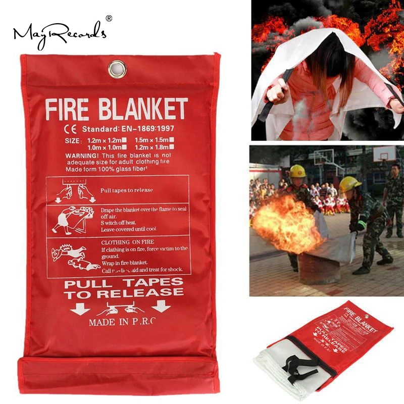 smoke detector sensor Free Shipping 1MX1M Fire Blanket Emergency Survival Fire Shelter Safety Protector Fire Extinguishers Tent smoke and carbon monoxide detector hardwired