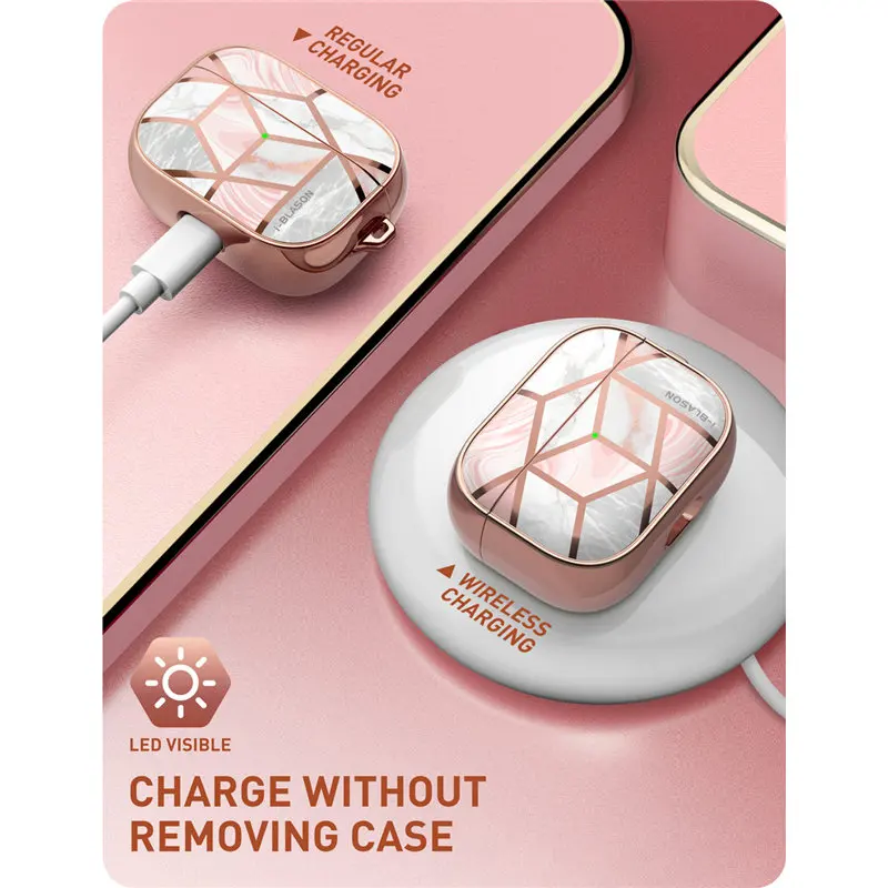 Capa I-blason Cosmo Projetada para Airpods Pro Capa Protetora de Mármore de 360 Graus Compatível com Apple Airpods Pro2023 - Image 6