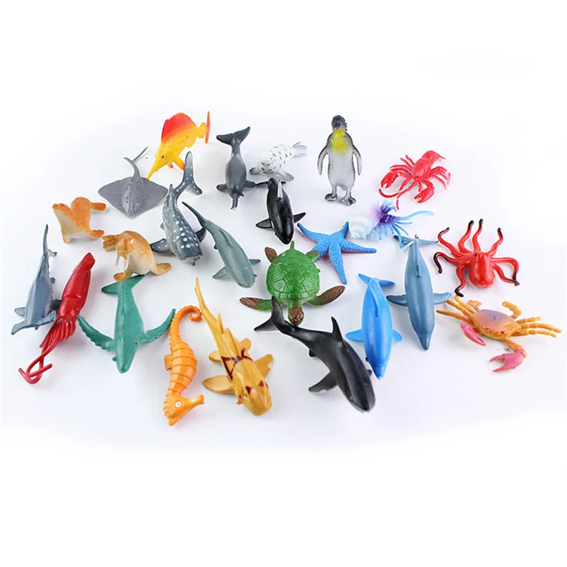 

12pcs/lot Anime Figure Figurines Kids Toys Marine Animal Action Figures 6CM PVC Figure Collectible Toys