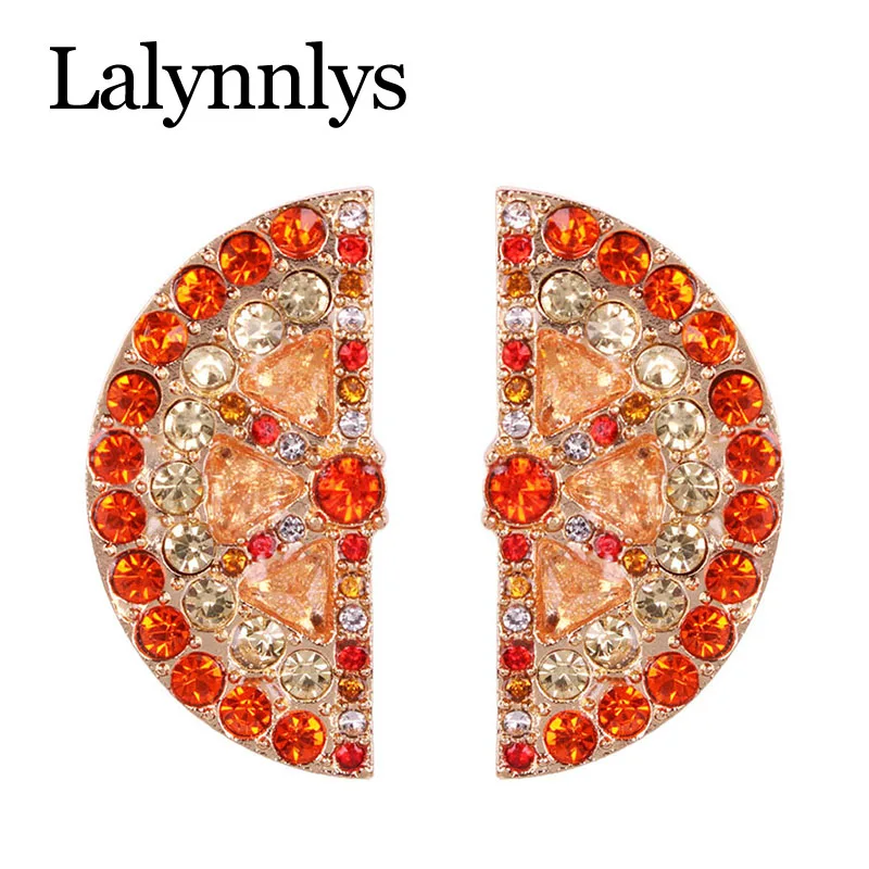 Lalynnlys Cute Cherry Watermelon Pineapple Drop Earrings New Fashion Rhinestone Fruit Dangle Earrings Ear Accessories Hot E60491