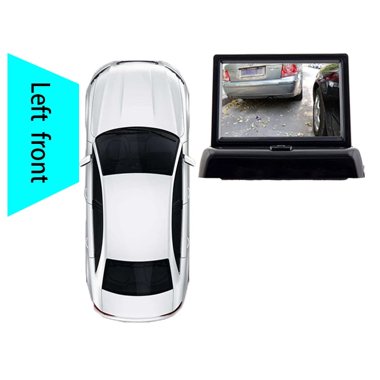 

4.3 inch adjustable screen left front view side mirror car camera