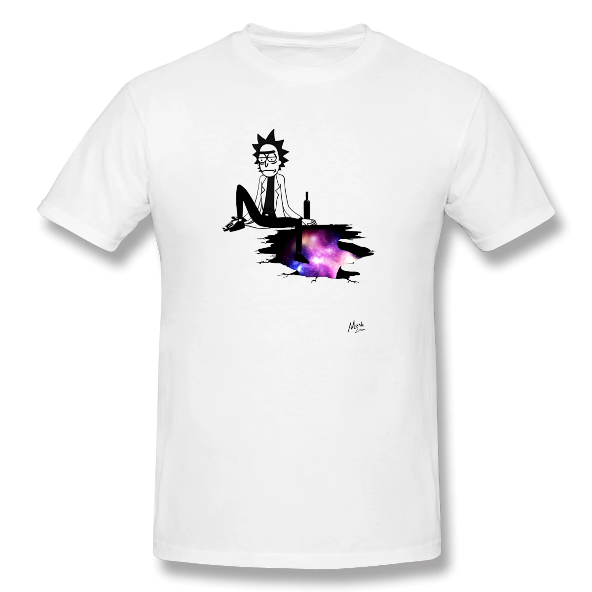 

Rick And Morty Wine Casual O-Neck Men's Basic Short Sleeve T-Shirt 100% Cotton Tee Shirt Printed men clothes 2019