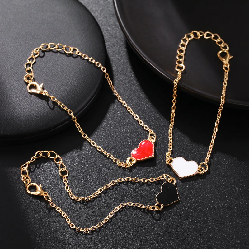 Новинка 2020 лидер продаж Модная бижутерия простые черные и красные браслеты с