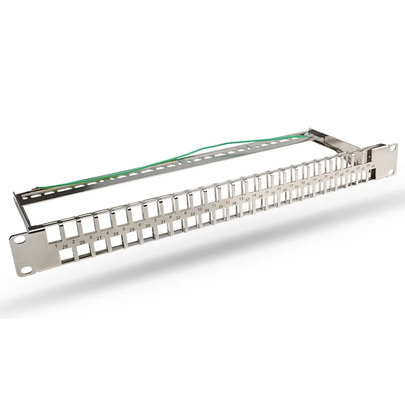 Patch Panel Modular para Keystone Jacks Keystone 19 1u 48 Portas em Branco - Imagem 5