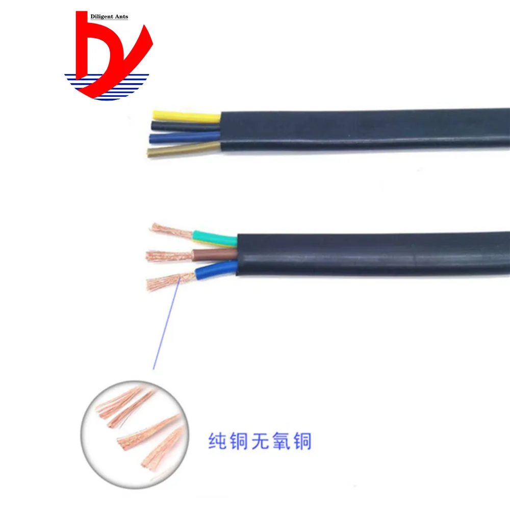 Проводной плоский кабель 2 ядра 3 ядра 4 ядра 5 ядер 0,5 мм 0,75 мм 1 мм 1,5 мм 2,5 мм