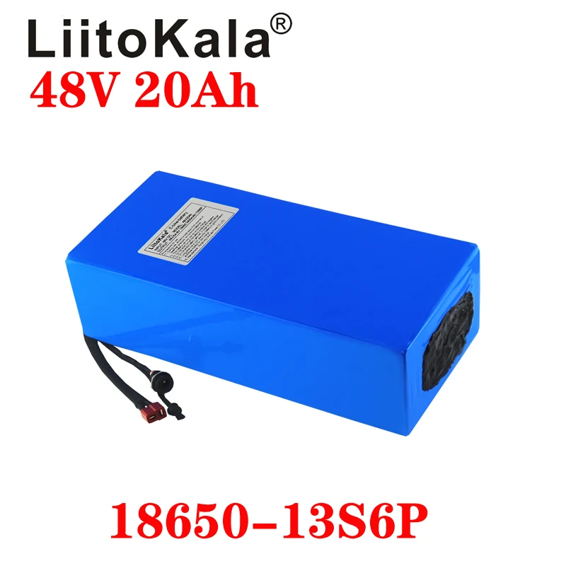 Литиевый аккумулятор LiitoKala 48 В 20 А · ч 13s6p 1000 Вт батарея для электрического