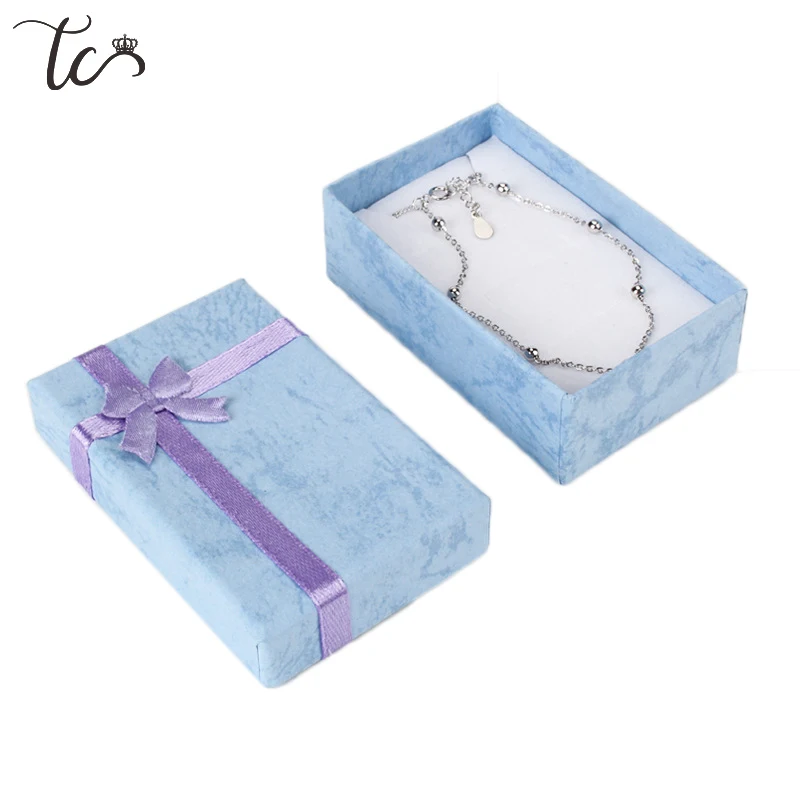 Paper Trinket Box Ring Box Necklace Organizer Earring Storage Box Necklace Box Small Accessories Container 24pcs/Lot