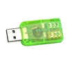Computer External Sound Card USB 2.0 to 3D Virtual Audio Sound Card LED Indicator Virtual 5.1 Sound Effects Transparent Shell ► Photo 3/6