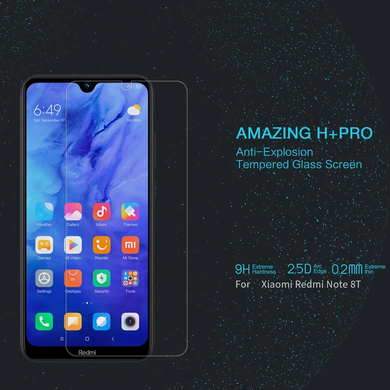 Закаленное стекло Nillkin H + Pro 2.5D для xiaomi redmi note 8T Защита экрана Note 7/7s/7 Pro/Note 8/8 |