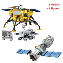 

SpaceFlight Rocket Perations Launcher Manned Building Blocks Kit Bricks Creative Ideas Spaceship Lunar Probe Model Toys For Kids