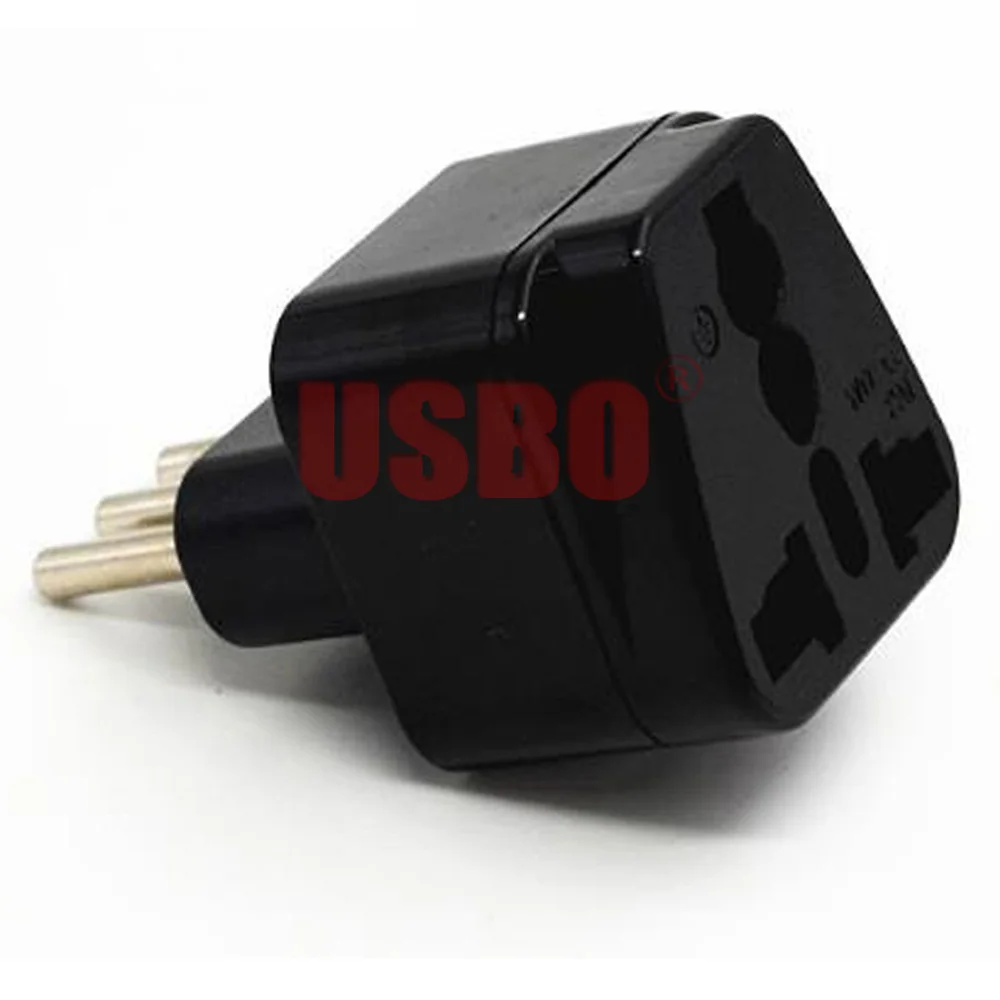 Black white universal AU UK US EU German France Israel Italy Swiss Brazil South Africa travel adapter plug socket converter